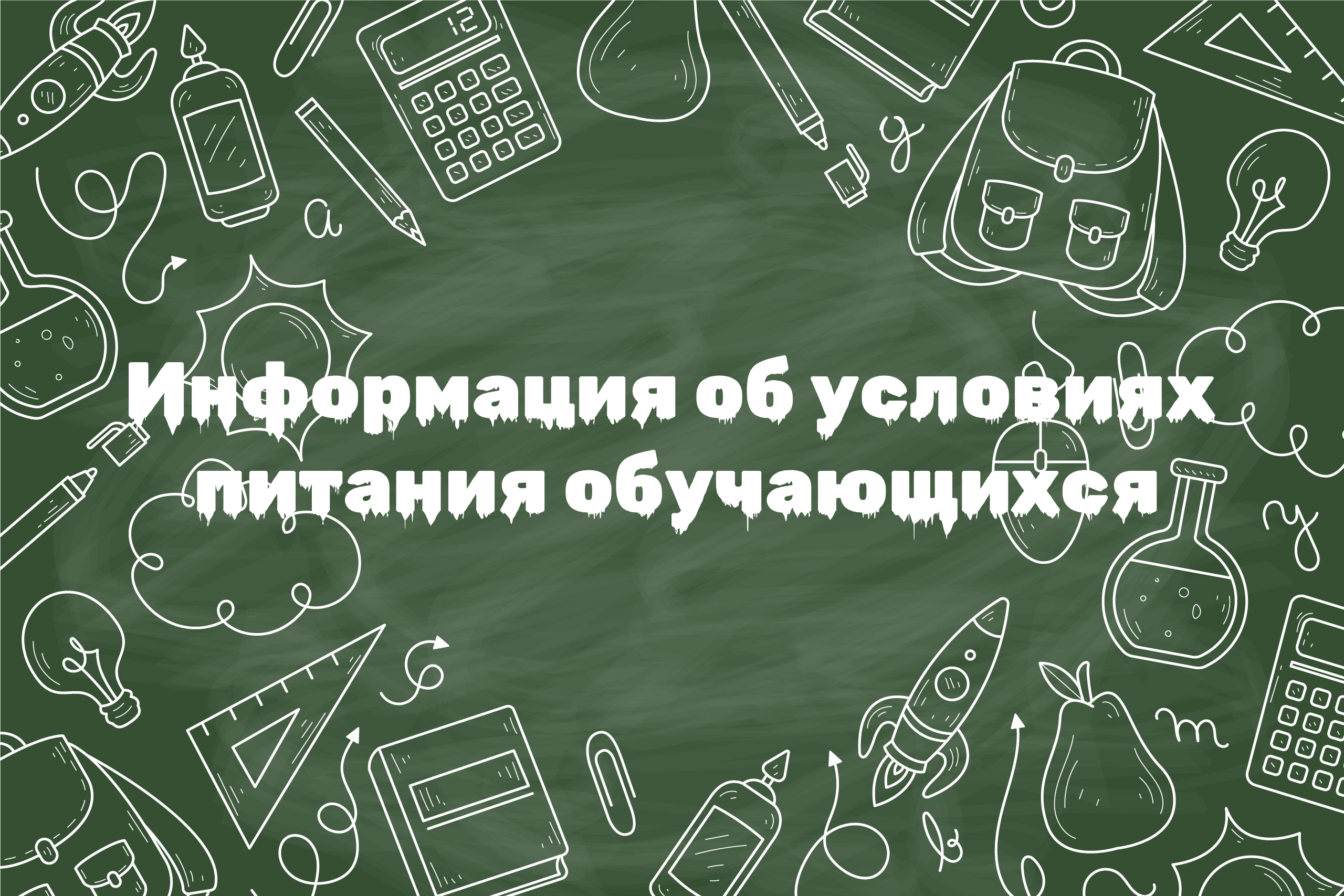 Информация об условиях питания обучающихся.